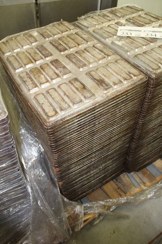 lot 233 image: Lot of Approx. (65) Hot Dog Bread Pans