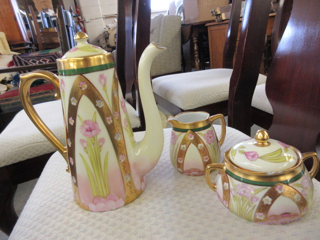 lot 167 image: ANTIQUE SILESIA COFFEE SET