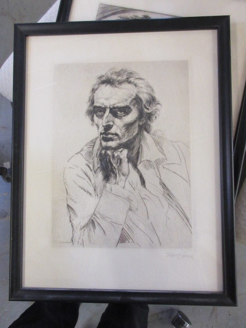 lot 181 image: SIGNED KARL BAUER PEN AND INK DRAWING