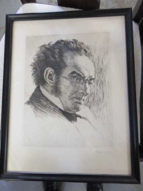 lot 183 image: SIGNED KARL BAUER PEN AND INK DRAWING