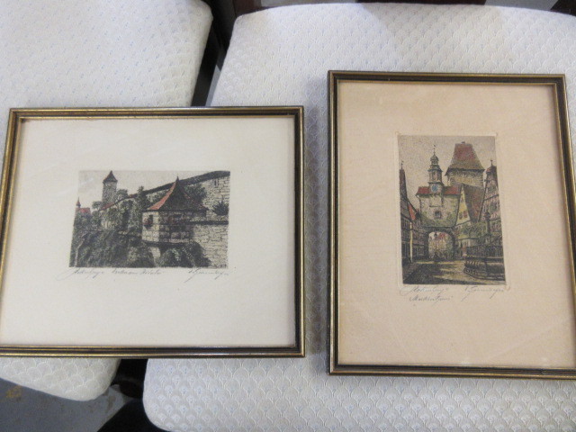 lot 185 image: SIGNED EUROPEAN PRINTS