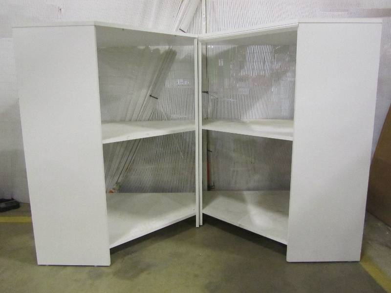 lot 1 image: ClosetMaid Impressions 41.1 in. White Corner Unit (x2)