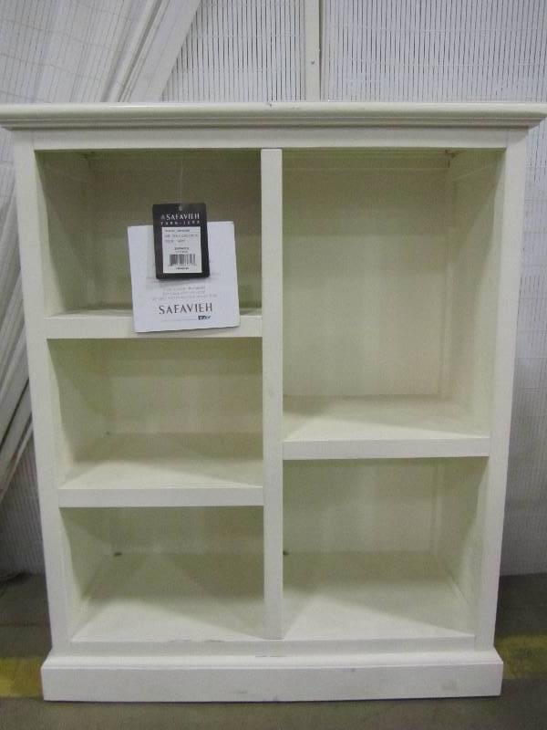 lot 7 image: Safavieh Maralah White Open Bookcase