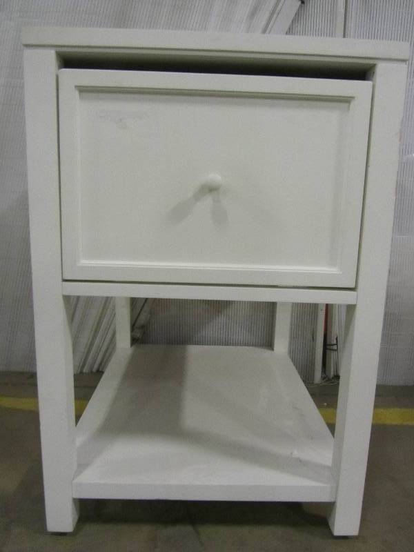 lot 26 image: white single drawer file cabinet