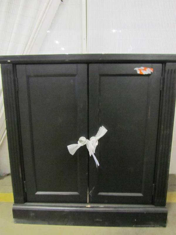 lot 29 image: Home Decorators Collection Edinburgh 30 in. H x 28 in. W Modular Pier Cabinet in Black