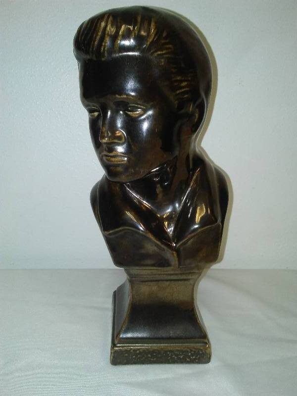 lot 15 image: Elvis Presley Ceramic Bust, RARE