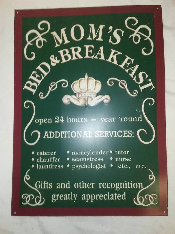 lot 47 image: Moms Bed and Breakfast sign