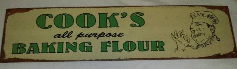 lot 48 image: Cooks all-Purpose Baking Flour Sign
