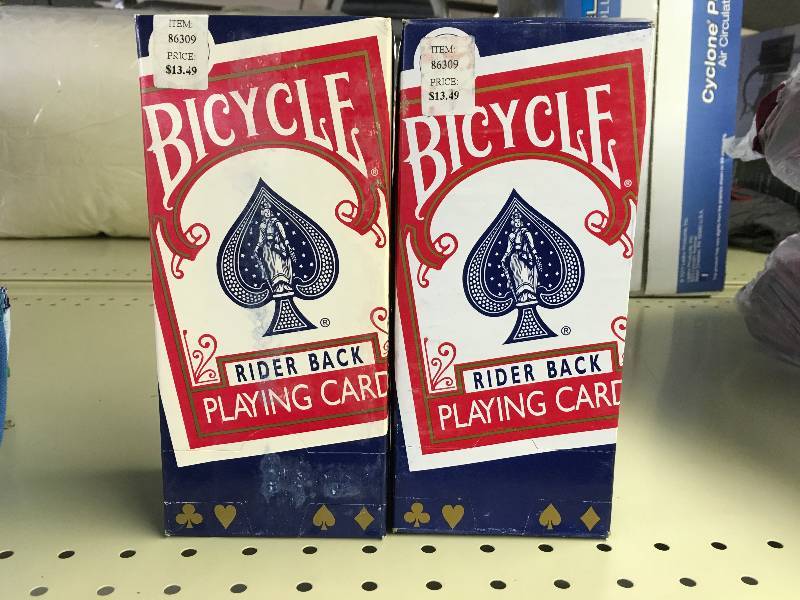 lot 537 image: TWO BOXES, BICYCLE PLAYING CRDS 12DECKS PER PACK MSRP $13.49
