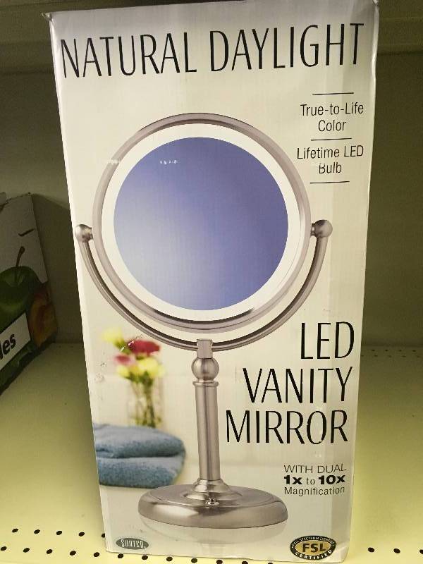 lot 567 image: LED VANITY MIRROR SUNTER, MSRP $19.99