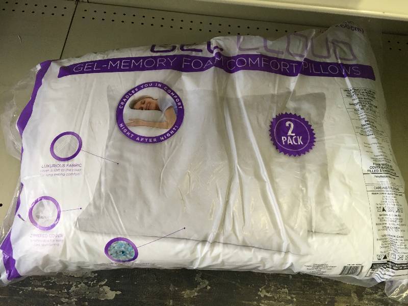 lot 577 image: PURELUX 2PK MEMORY FOAM, MSRP $9.99