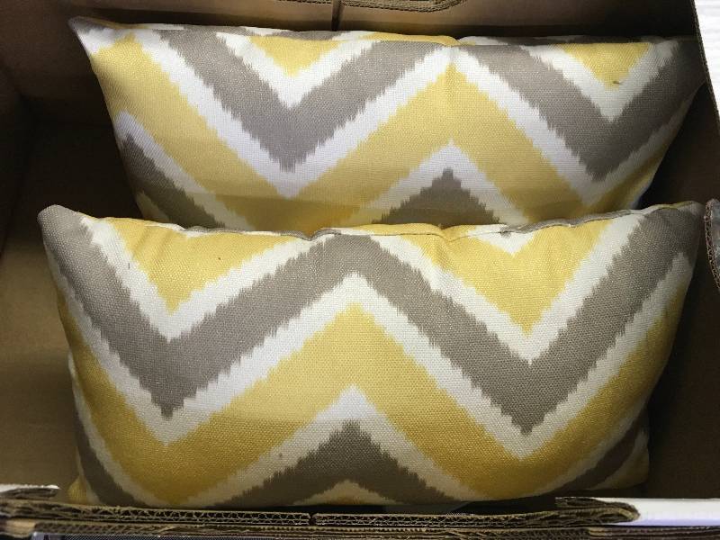 lot 534 image: BIG SQUARE PRINTED PILLOW, MSRP $15.99