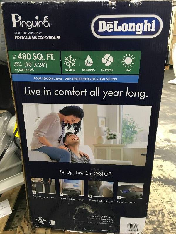 lot 75 image: DELONGHI PORTABLE AIR CONDITIONER, MSRP $399.99