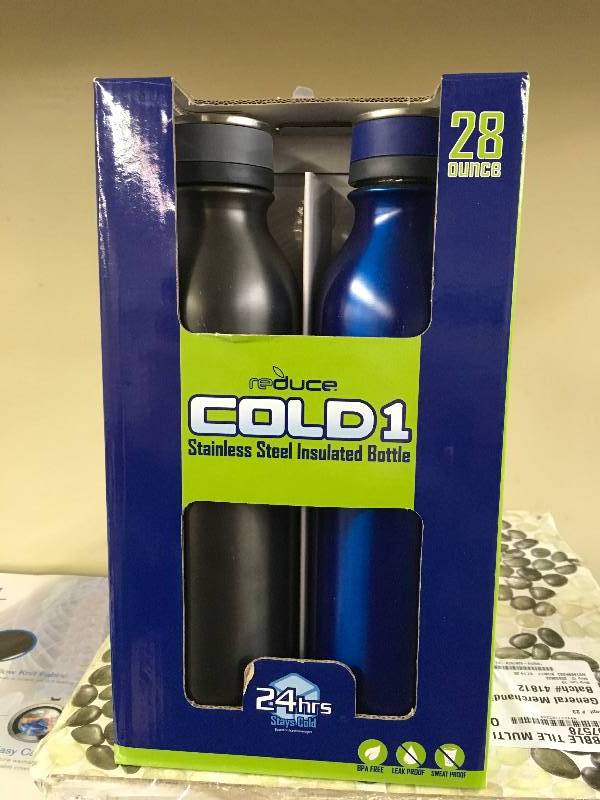 lot 91 image: TWO STAINLESS STEEL WATER BOTTLES