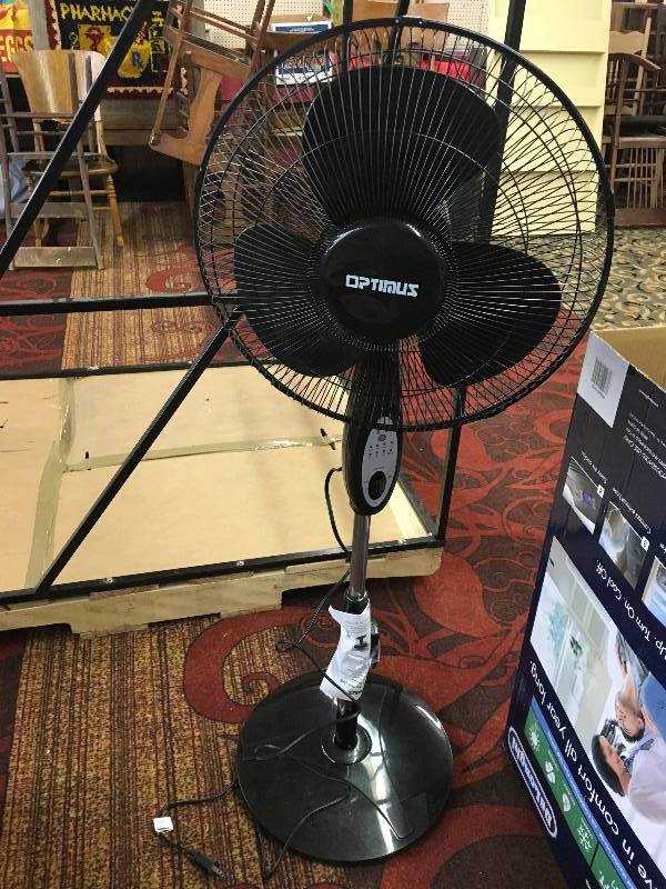lot 81 image: OPTIMUS PEDESTAL FAN WITH REMOTE