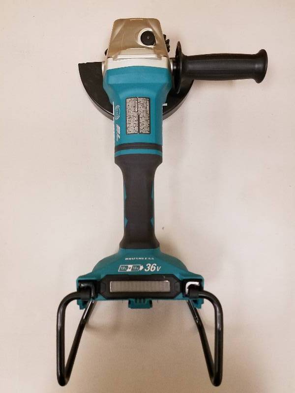 lot 53 image: makita 18-Volt X2 LXT Lithium-Ion 36V Brushless Cordless 7 in. Paddle Switch Cut-OffAngle Grinder w Electric Brake Tool Only