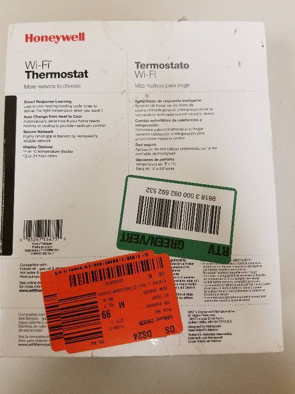 lot 57 image: wifi programmable touchscreen thermostat and free app