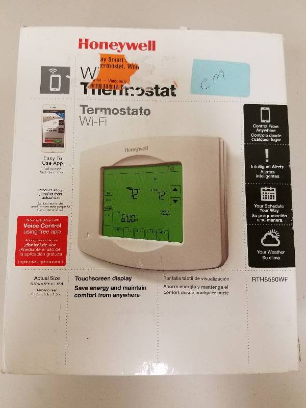 lot 56 image: wifi programmable touchscreen thermostat and free app