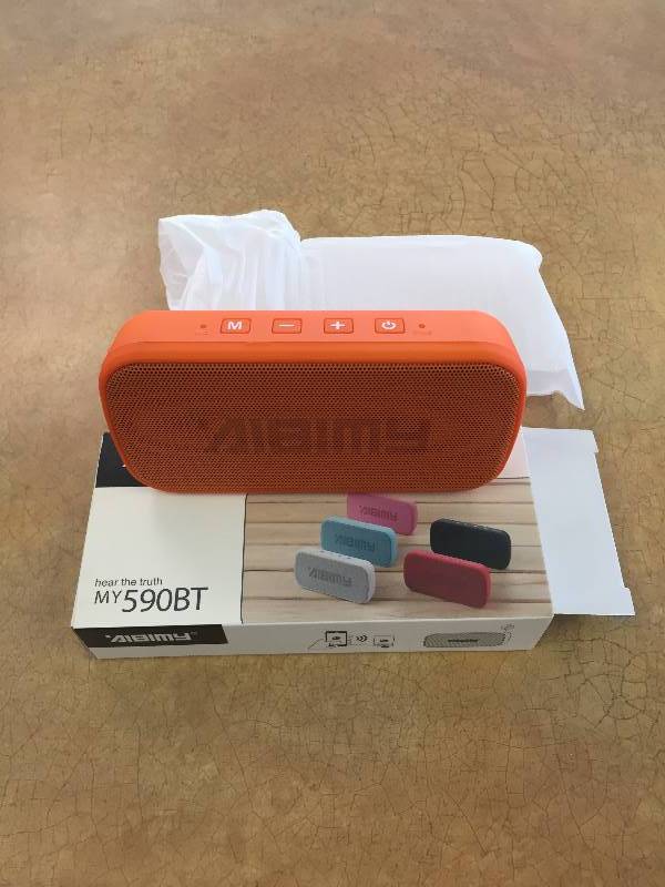 BRAND NEW Aibimy Bluetooth Wireless LED Portable Speaker (ORANGE)