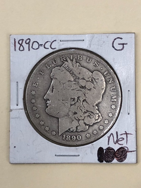 1890-CC Morgan Silver Dollar ...