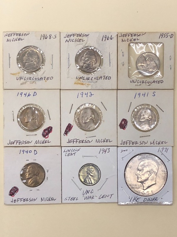 Misc. US coins Ike Dollar, Unc. St...