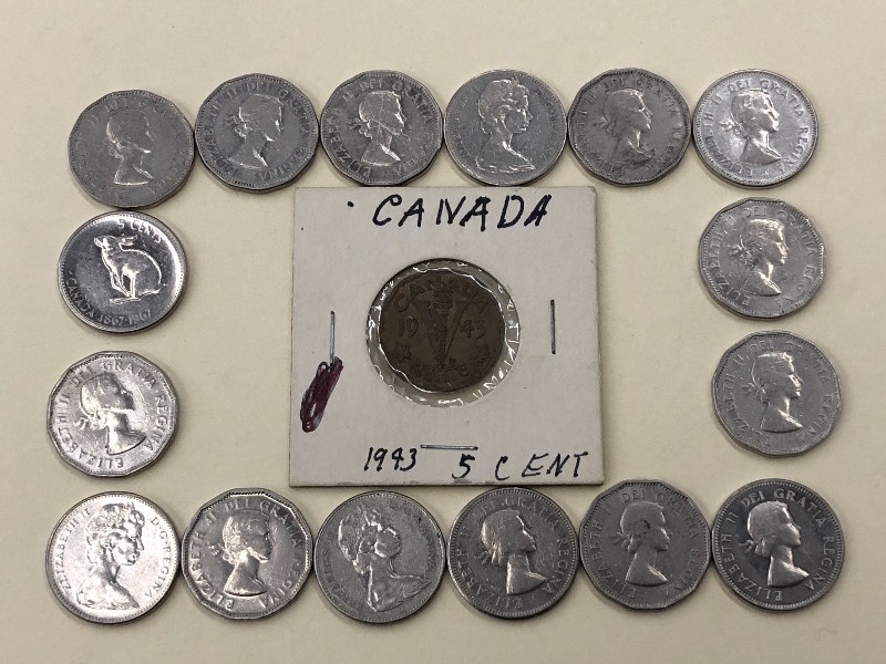 1 Bronze 1943 Canadian octagon Vict...