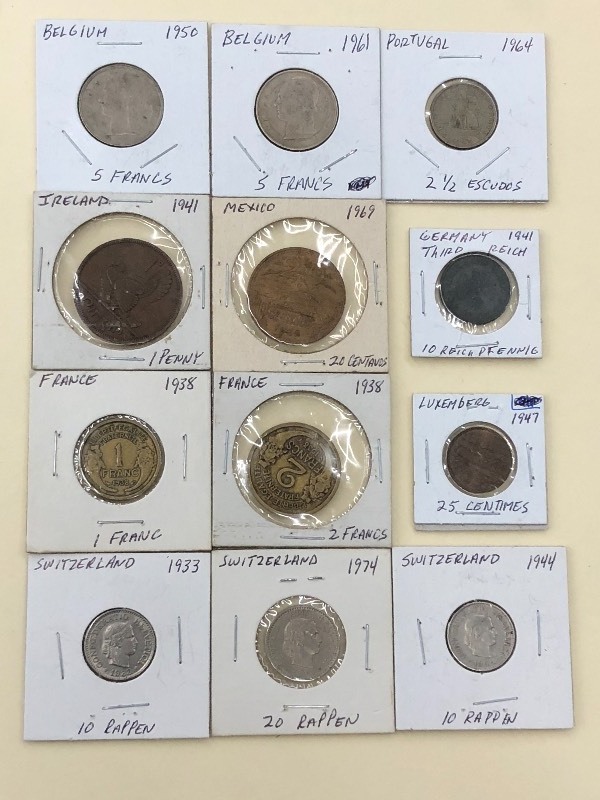 1 dozen different foreign coins fro...