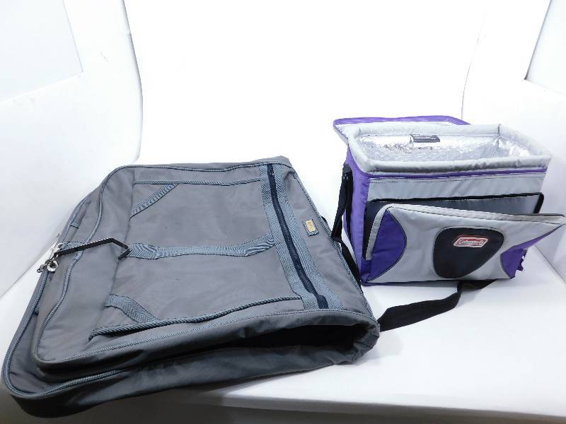 lot 34 image: Luggage and Coleman Insulated Lunch Box Beer Cooler