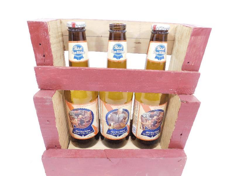 lot 42 image: 3 Pabst Blue Ribbon Bottles American Traditions Collection