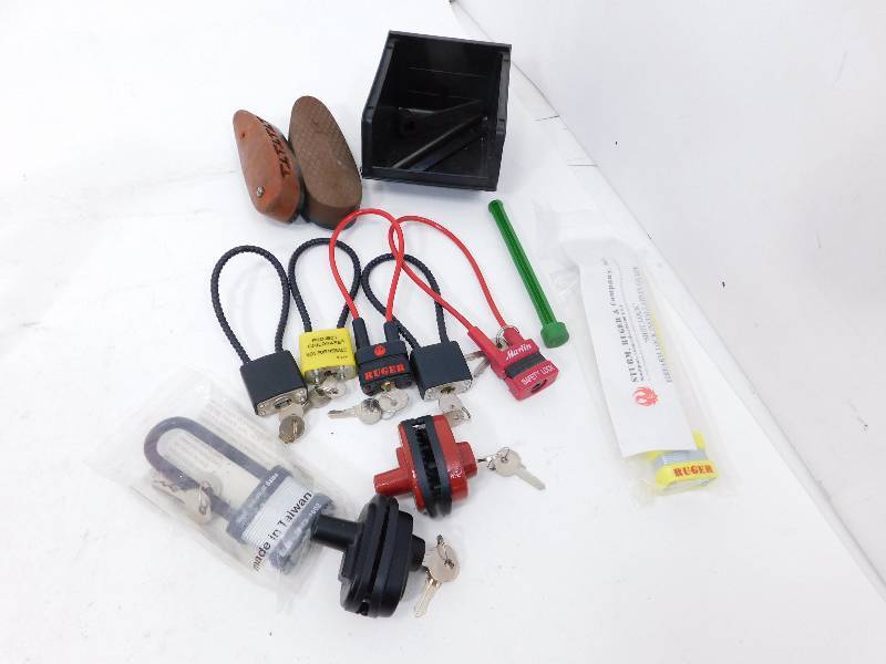lot 111 image: Lot Of Gun Locks and Other Misc. Items