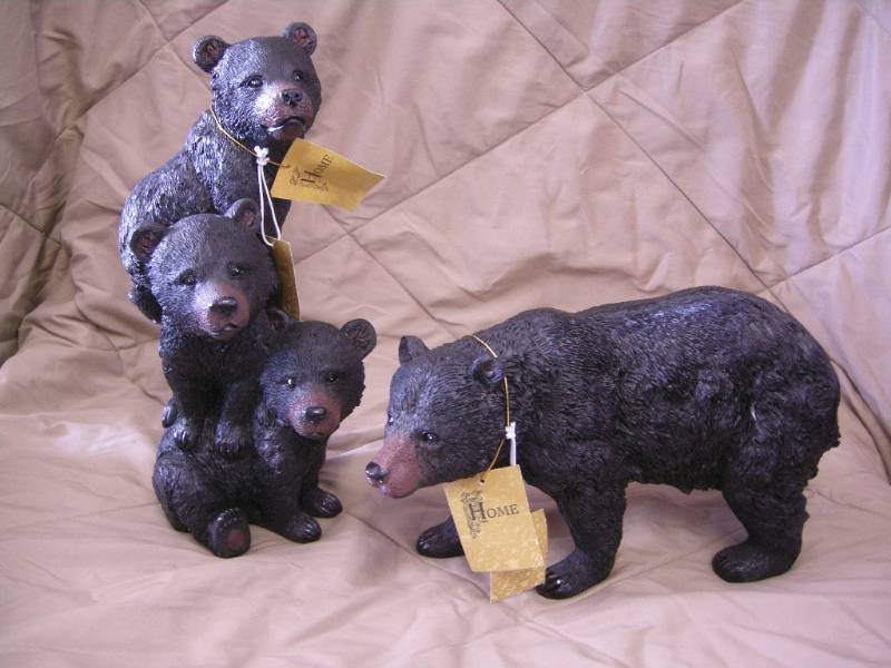2 Black Bear Figures