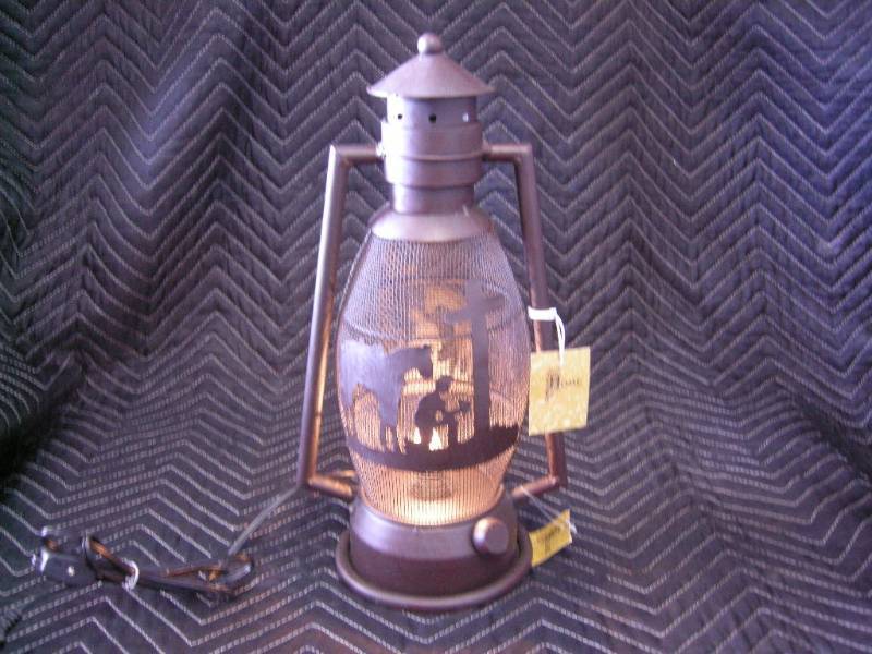 Praying Cowboy Lantern Light
