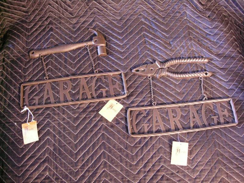 2 Metal Garage Signs