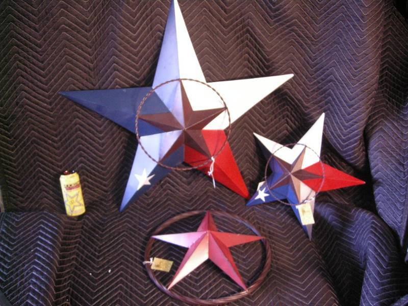 Three Metal Star Hangers