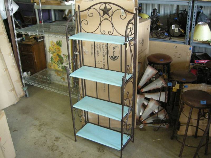 Metal Star Folding 4 Tier Bakers Rack