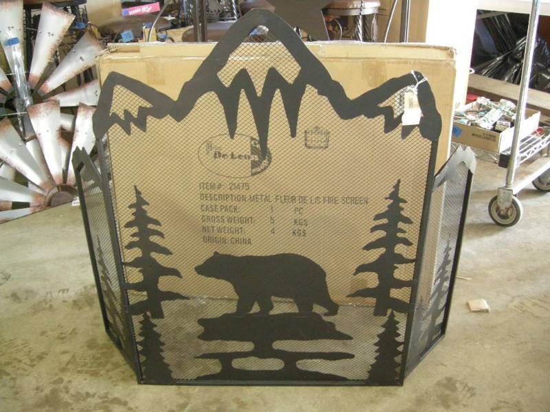 Bear Fireplace Screen