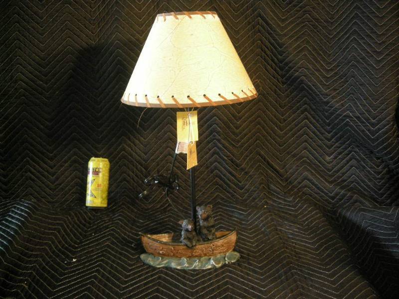 Bears in Boat Lamp