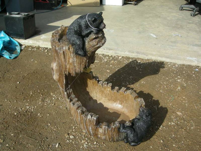 Bear Tree Trunk Planter