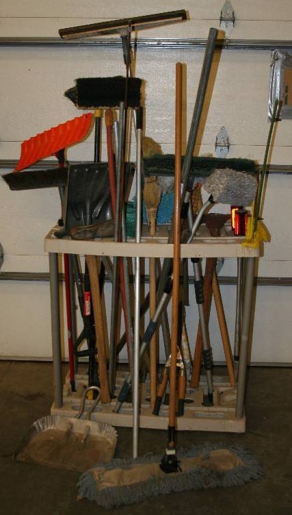 lot 12 image: Yard Tools, Brooms, and More