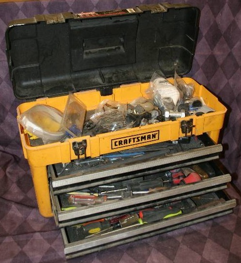 lot 67 image: Tool Box and Misc Hand Tools