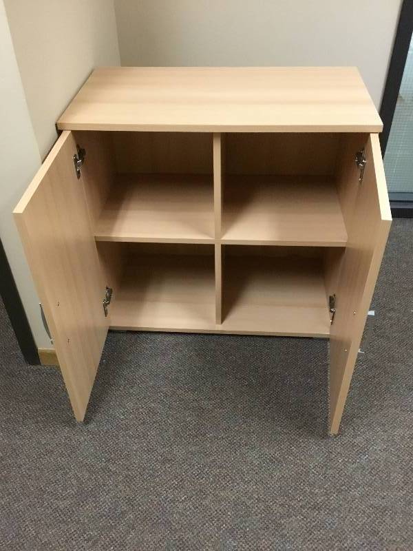 Light Colored cabinet - 4 square shelves