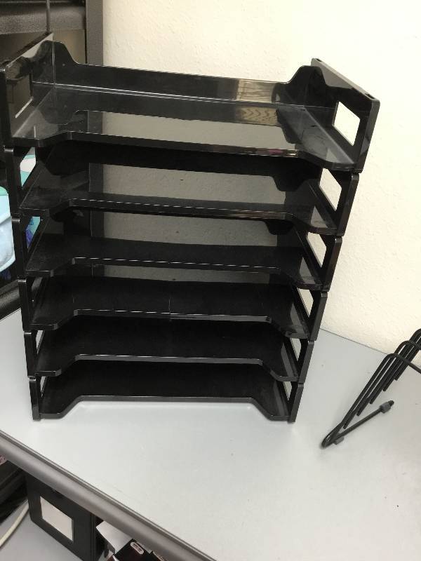 6 Slot Paper up right organizer and a 5 Place paper organizer