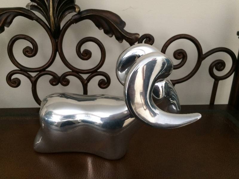 lot 39 image: High Quality Hoselton Art In Aluminum Signed & Numbered Sculptures - Large Polished Ram #1608 (MSRP $249) Small Loon #181 (MSRP $40) - Excellent Condition 