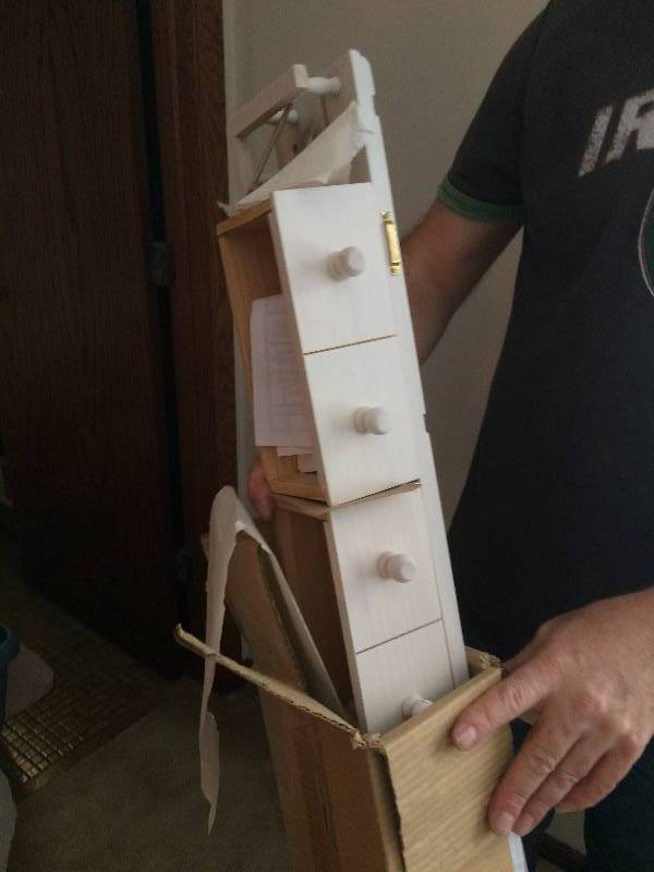 lot 61 image: New In Box Wall Mount Coat Rack With Cubby Drawers & Top Side Chair Rail