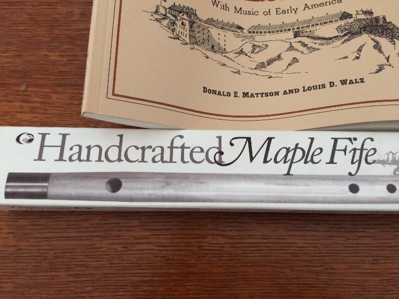 lot 70 image: Handcrafted Maple Fife With Instruction Booklet - New