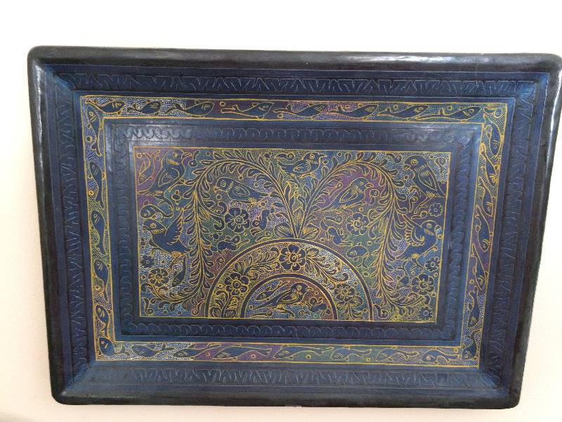 lot 94 image: Asian Antique Wall Platter Or Tray - Gorgeous