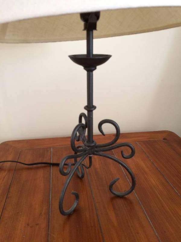 lot 112 image: Wrought Iron Lamp