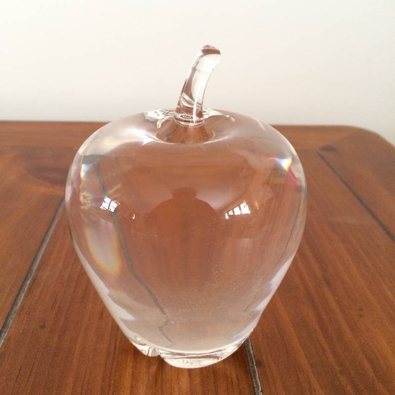 lot 132 image: WOW Antique Signed Steuben Art Glass Apple - Excellent Condition - $$$$