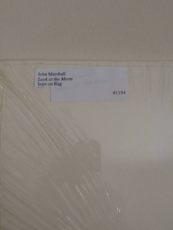 lot 146 image: John Marshall Look At The Moon signed Print - Randy Schuut Pencil Paper Artwork