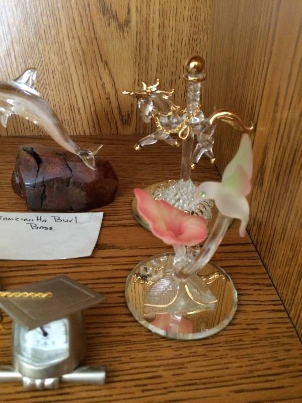 lot 184 image: Assorted Crystal Figures Lot Including 3 Swarovski Figures - Cat - Frog & Butterfly Excellent Condition - No Chips